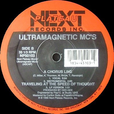 画像2: Ultramagnetic MC's - Traveling At The Speed Of Thought/A Chorus Line  12"