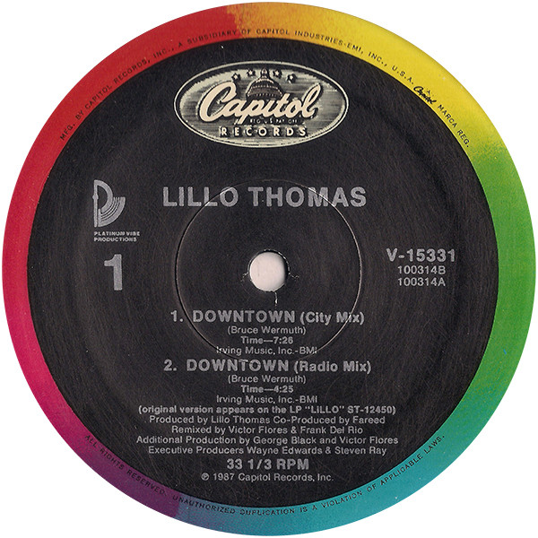 画像1: Lillo Thomas - Downtown (City Mix/Radio Mix/Taxi Mix)/I'm In Love (Uptown Mix) 12"