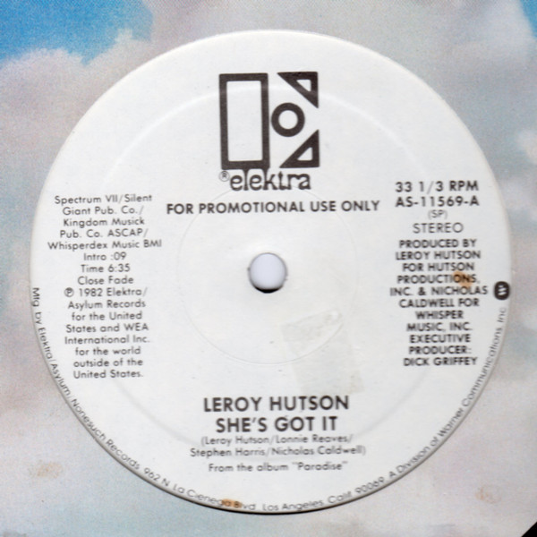 画像1: Leroy Hutson - She's Got It (Stereo/Mono)  12"