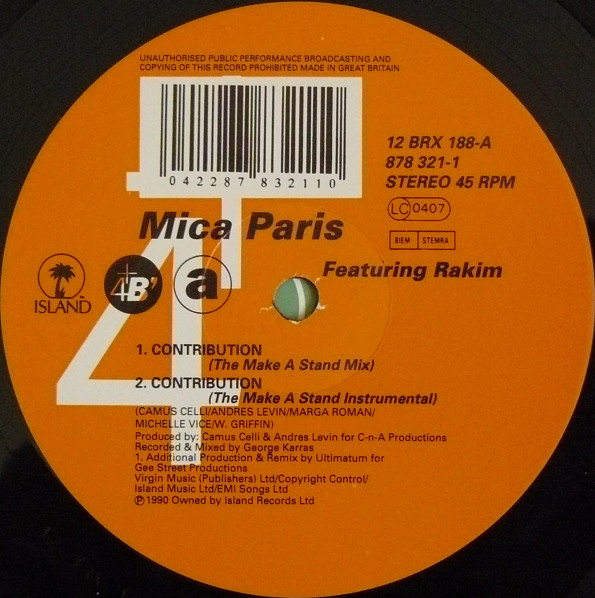 画像2: Mica Paris featuring Rakim - Contribution  12" 