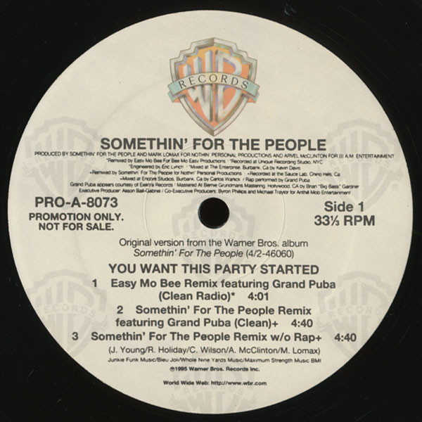 画像1: Something For The People - You Want This Party Started  12"