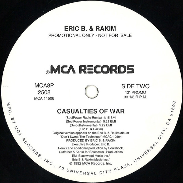 画像2: Eric B. & Rakim - Casualties Of War  12" 