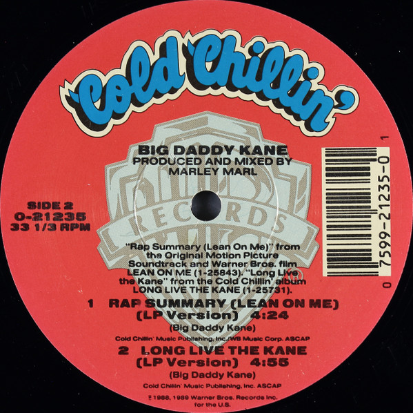 画像2: Big Daddy Kane - Rap Summary (Lean On Me)/Long Live The Kane (LP Vers)  12"