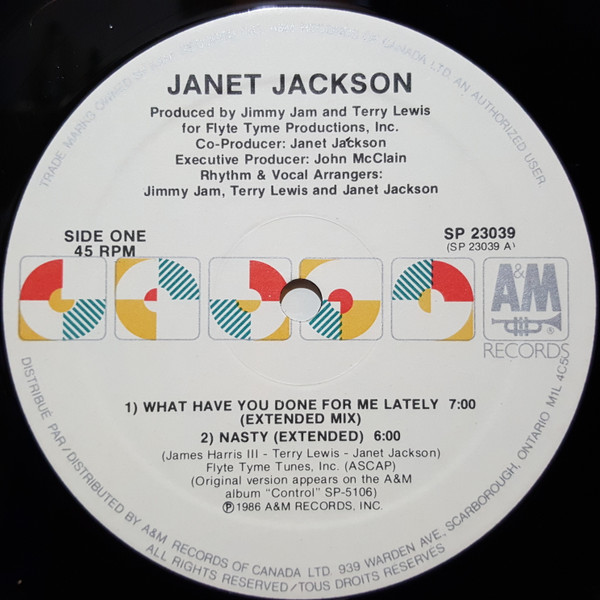 画像2: Janet Jackson - What Have You Done For Me Lately/Nasty  12" 