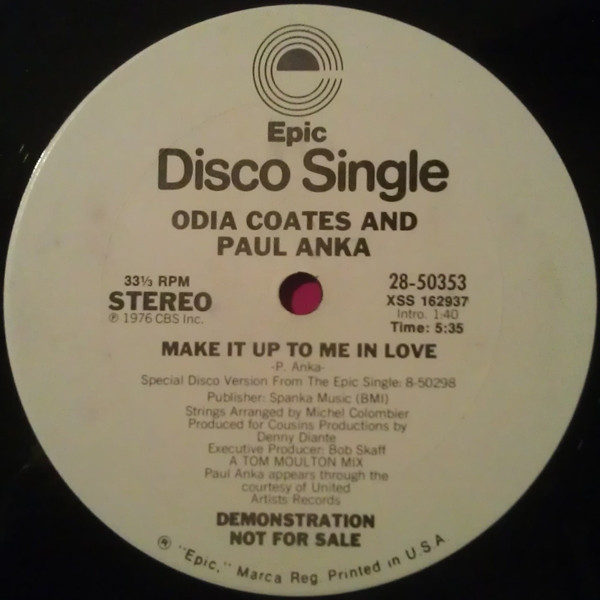 画像1: Odia Coates And  Paul Anka - Make It Up To Me In Love/You  12"  