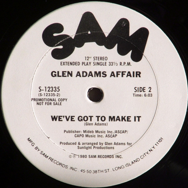 画像2: Glen Adams Affair - Just A Groove/We've Got To Make It  12"