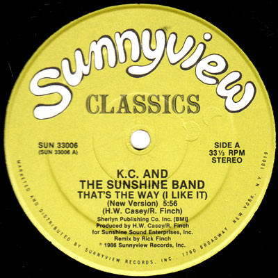 画像1: K.C. And The Sunshine Band - That's The Way (I Like It) New Version  12"