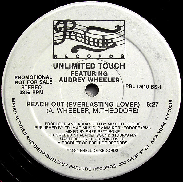 画像2: Unlimited Touch Featuring Audrey Wheeler - Reach Out (Everlasting Lover)  12" 