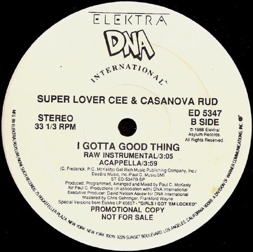 画像2: Super Lover Cee & Casanova Rud - I Gotta Good Thing (Remix)  12"