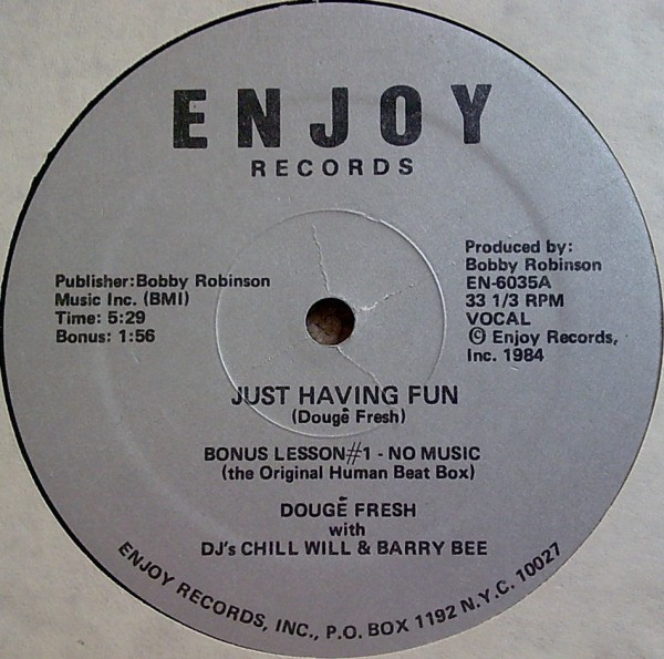 画像1: Dougé Fresh With D.J. Chill Will & D.J. Barry Bee - Just Having Fun  12"