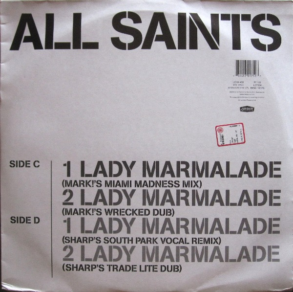 画像2: All Saints - Under The Bridge/Lady Marmalade (Remixed)  12"X2  