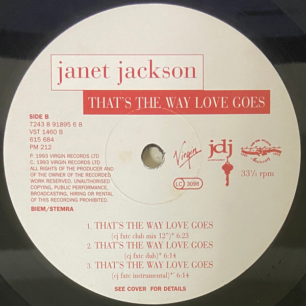 画像2: Janet Jackson - That's The Way Love Goes  12"