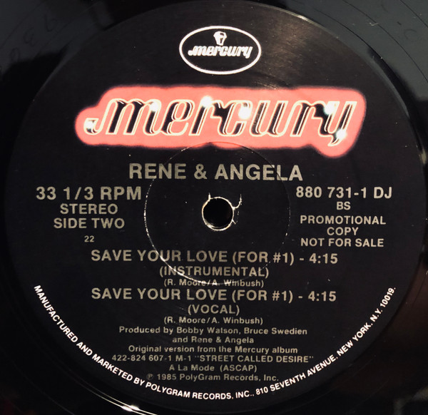 画像2: Rene & Angela - Save Your Love 12"