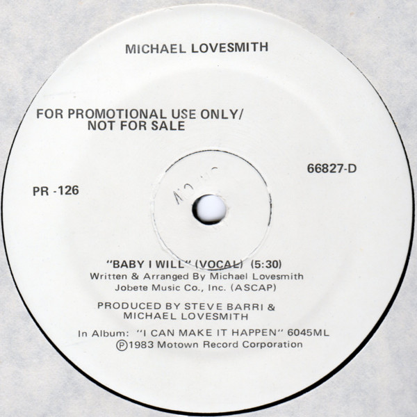 画像1: Michael Lovesmith - Baby I Will  12" 