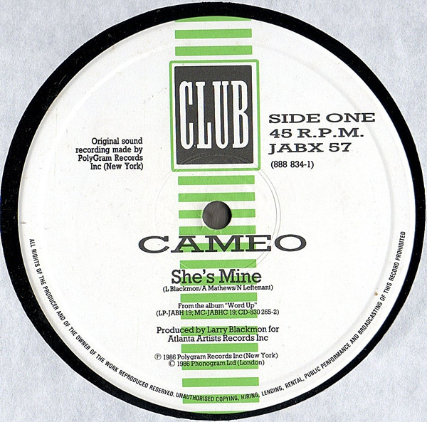 画像2: Cameo - She's Mine/Flirt/The Sound Table  12"