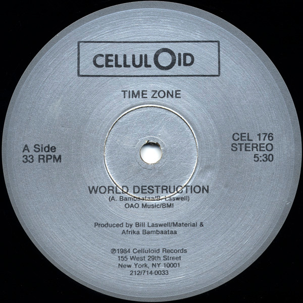 画像2: Time Zone Featuring John Lydon & Afrika Bambaataa - World Destruction  12"