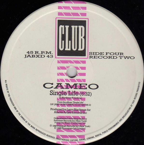 画像5: Cameo - Candy/Don't Be Lonely/Single Life  12"X2