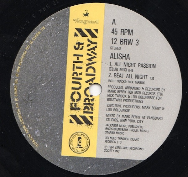 画像1: Alisha - All Night Passion  12"