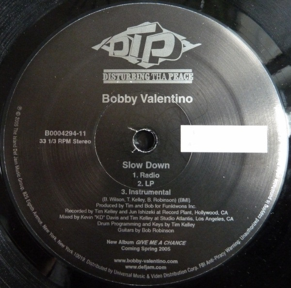 画像1: Bobby Valentino - Slow Down 12"