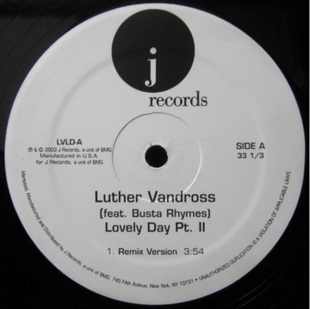 画像1: Luther Vandross Feat Busta Rhymes - Lovely Day  12"