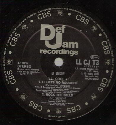 画像2: LL Cool J	 - I'm That Type Of Guy (Extended)/It Gets No Rougher (Extended)/Rock The Bells (12" Vers)  12"