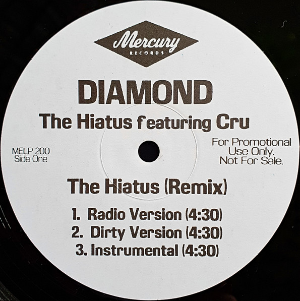 画像1: Diamond feat:Cru - The Hiatus (Remix)/The Hiatus  12"