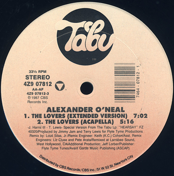 画像2: Alexander O'Neal - The Lovers  12"