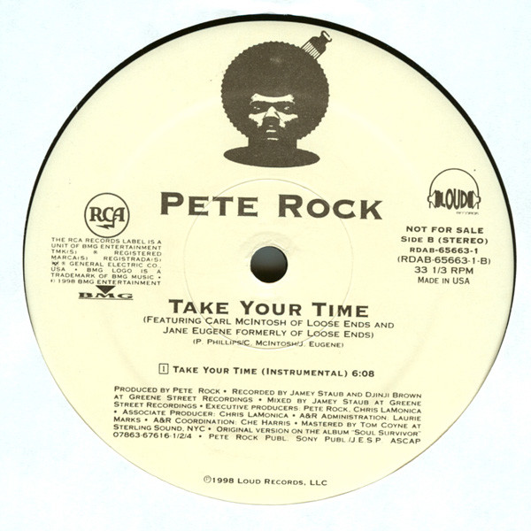 画像2: Pete Rock - Take Your Time Feat Loose Ends/Tha Game Feat Ghostface, Prodigy & Raekwon 12"