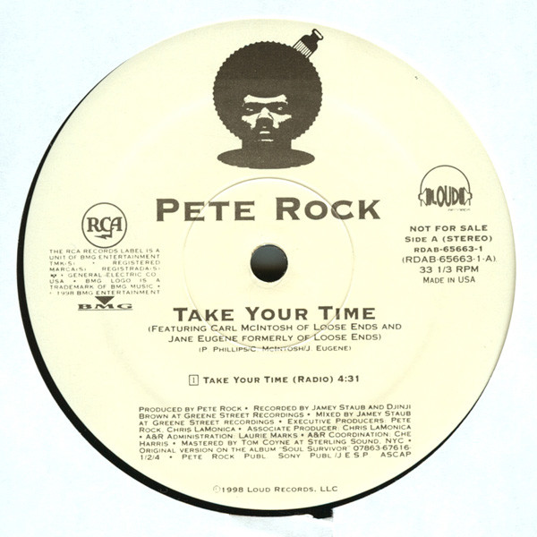 画像1: Pete Rock - Take Your Time Feat Loose Ends/Tha Game Feat Ghostface, Prodigy & Raekwon 12"