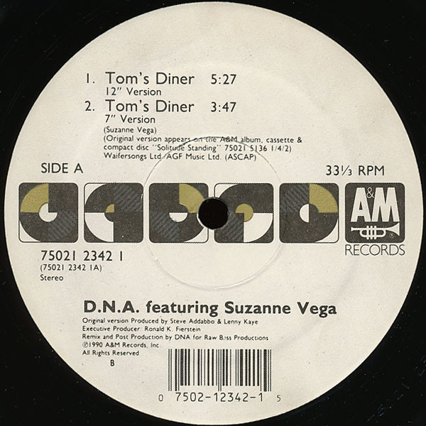画像1: D.N.A.Featuring Suzanne Vega - Tom's Diner  12"