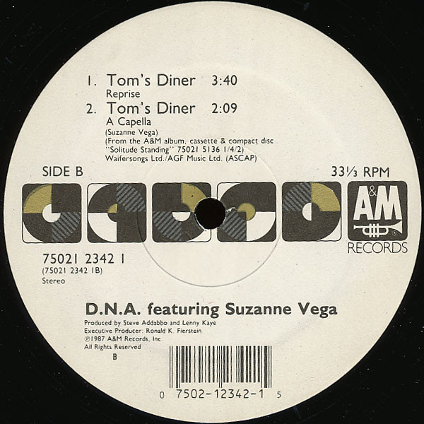 画像2: D.N.A.Featuring Suzanne Vega - Tom's Diner  12"