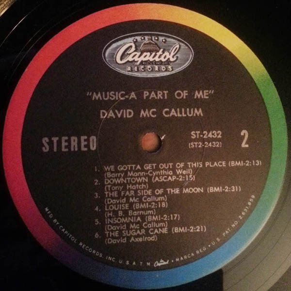 画像3: David McCallum - Music - A Part Of Me  LP