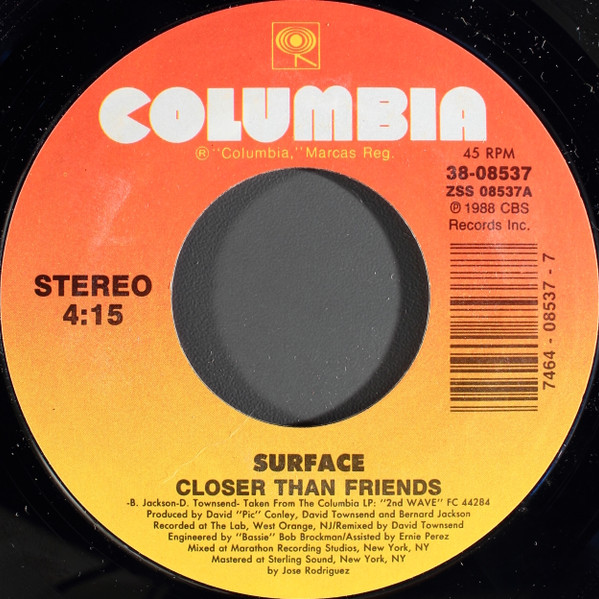 画像1: Surface - Closer Than Friends  7"