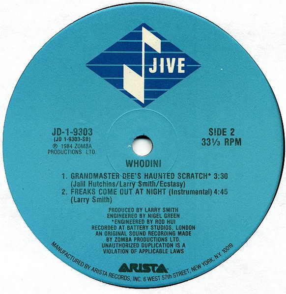 画像2: Whodini - Freaks Come Out At Night/Grandmaster Dee's Haunted Scratch  12"