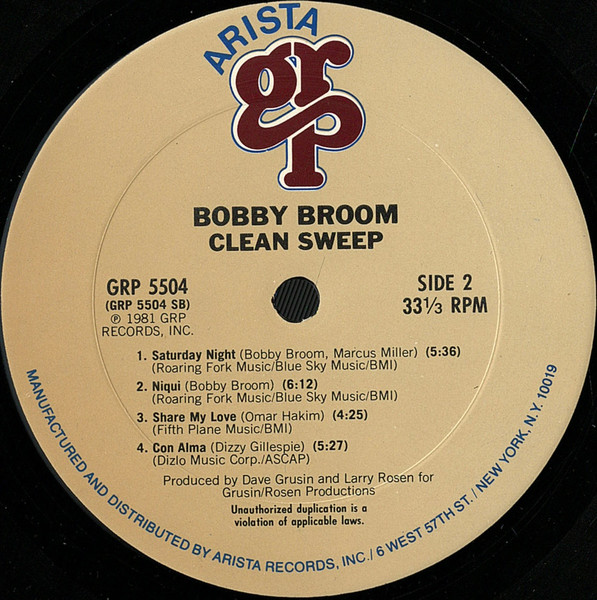 画像3: Bobby Broom - Clean Sweep  LP