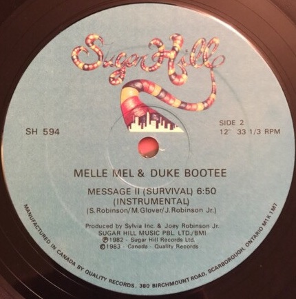 画像2: (Grandmaster) Melle Mel & Duke Bootee - Message II (Survival)  12"