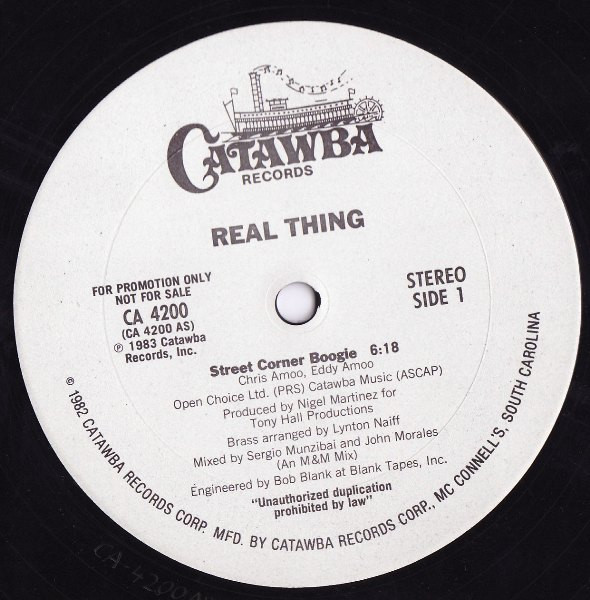画像1: Real Thing - Street Corner Boogie (4Vers Promo)   12"