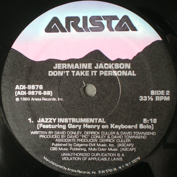 画像2: Jermaine Jackson - Don't Take It Personal  12"