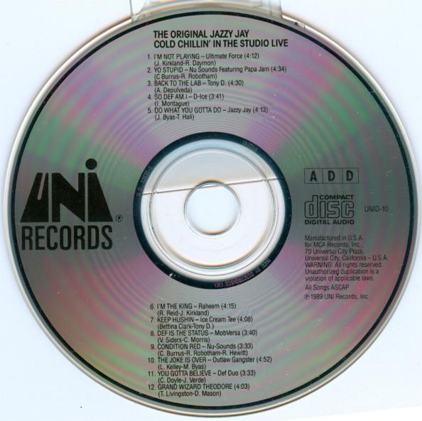 画像2: The Original Jazzy Jay - Cold Chillin' In The Studio Live  CD