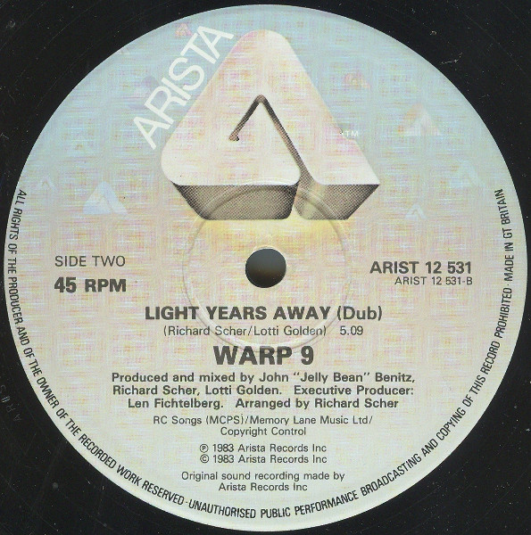 画像2: Warp 9 - Light Years Away  12"
