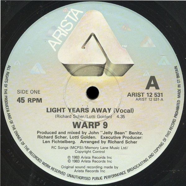 画像1: Warp 9 - Light Years Away  12"